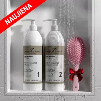 MEGA dydžio pažangi plaukų augimo aktyvinimo ir tankinimo sistema (2X1000g) + DOVANA (Plaukų šepetys)